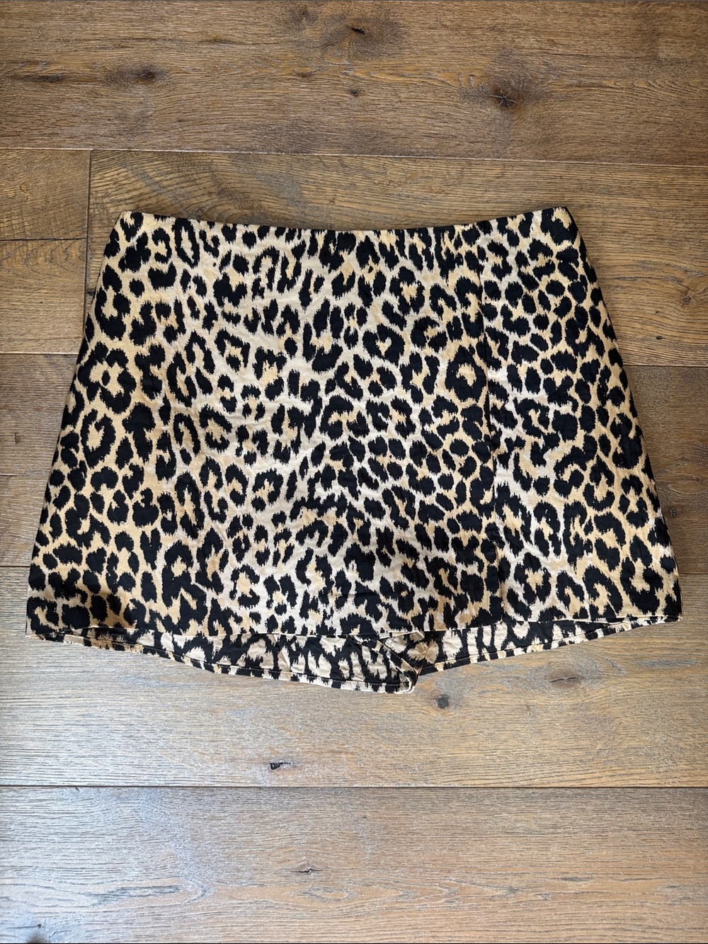 Amanda Uprichard Leopard Print Skort - Black & Tan